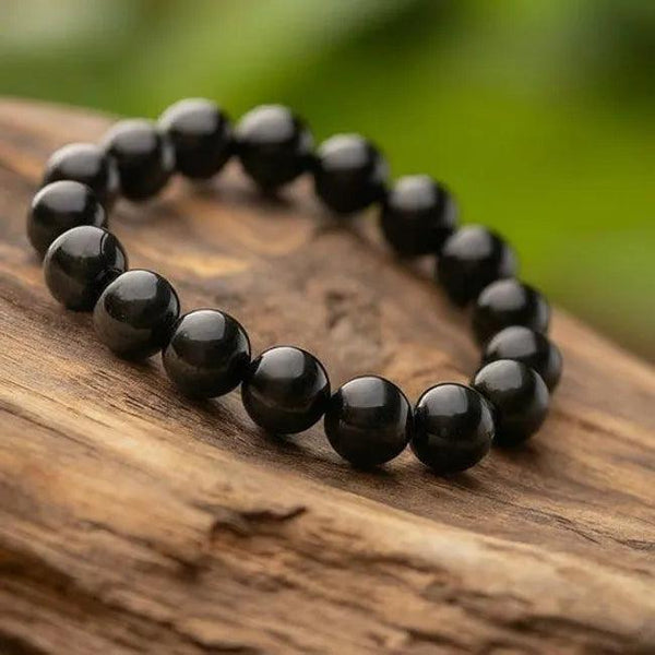 Black obsidian.