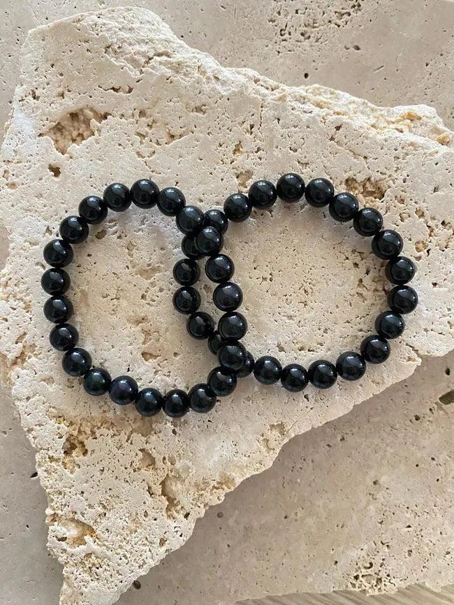Black obsidian.