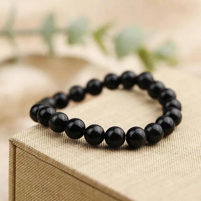 Black obsidian.