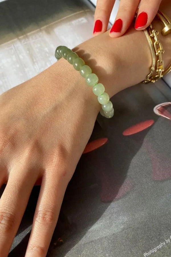 Green jade bracelet.