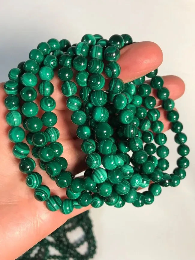Malachite healing bracelet.