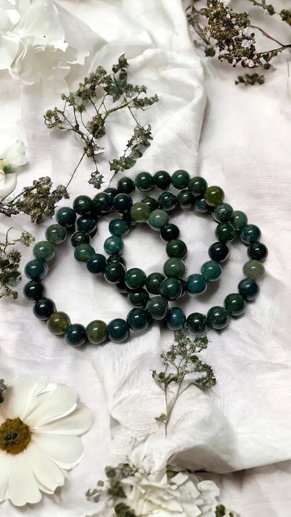Moss Agate Bracelet.