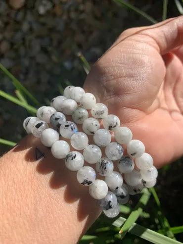 Rainbow moonstone healing bracelet.