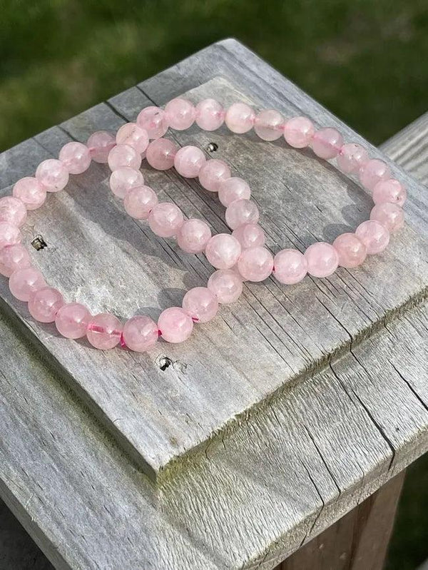 Rose quartz healing bracelet.