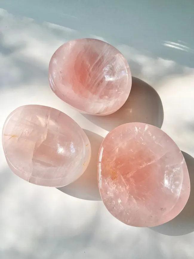 Rose quartz crystal.